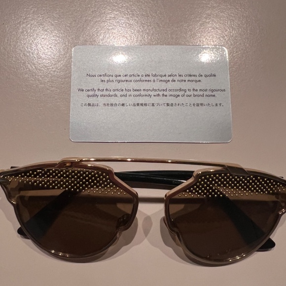 Christian Dior So Real S Studded RHL/5V Gold Sunglasses - Picture 6 of 7